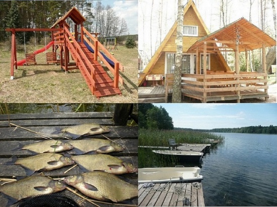 Pomost + Łódka + Silnik GRATIS - domki nad jeziorem